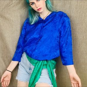 100% silk vintage blouse